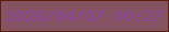 文字の大きさ：5、枠の色：5c200c、背景の色：855463、文字の色：8a46a1 無料ブログパーツのブログ時計
