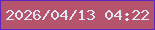 文字の大きさ：1、枠の色：5c27c1、背景の色：b6546b、文字の色：dfe7f7 無料ブログパーツのブログ時計