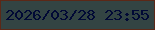 文字の大きさ：5、枠の色：5c2817、背景の色：334443、文字の色：010935 無料ブログパーツのブログ時計