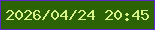 文字の大きさ：2、枠の色：5c28c9、背景の色：2c6304、文字の色：d8f489 無料ブログパーツのブログ時計