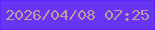 文字の大きさ：1、枠の色：5c28fe、背景の色：6835f2、文字の色：c19b9c 無料ブログパーツのブログ時計