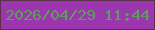 文字の大きさ：5、枠の色：5c304a、背景の色：9b36af、文字の色：609c5d 無料ブログパーツのブログ時計