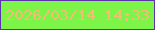 文字の大きさ：2、枠の色：5c33aa、背景の色：7cf448、文字の色：f6bc75 無料ブログパーツのブログ時計