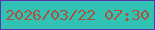 文字の大きさ：2、枠の色：5c33af、背景の色：32c2b4、文字の色：a8523f 無料ブログパーツのブログ時計
