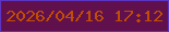 文字の大きさ：3、枠の色：5c35c3、背景の色：60114d、文字の色：c14d02 無料ブログパーツのブログ時計
