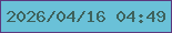 文字の大きさ：2、枠の色：5c387e、背景の色：6ac1d8、文字の色：3e625c 無料ブログパーツのブログ時計