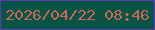 文字の大きさ：5、枠の色：5c39ba、背景の色：095444、文字の色：c5675a 無料ブログパーツのブログ時計