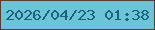 文字の大きさ：5、枠の色：5c3d2d、背景の色：6bc4d7、文字の色：1d617d 無料ブログパーツのブログ時計