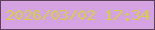 文字の大きさ：3、枠の色：5c4159、背景の色：d5a2e2、文字の色：d4cd47 無料ブログパーツのブログ時計