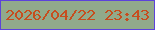 文字の大きさ：3、枠の色：5c43da、背景の色：91aa8b、文字の色：c64d1e 無料ブログパーツのブログ時計