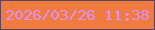文字の大きさ：3、枠の色：5c4465、背景の色：f07b3f、文字の色：db8ff7 無料ブログパーツのブログ時計