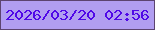 文字の大きさ：5、枠の色：5c4470、背景の色：b19ef1、文字の色：5008e7 無料ブログパーツのブログ時計