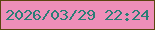 文字の大きさ：1、枠の色：5c4510、背景の色：ee8fb9、文字の色：2b7d76 無料ブログパーツのブログ時計