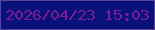 文字の大きさ：4、枠の色：5c4598、背景の色：09127a、文字の色：7f1b93 無料ブログパーツのブログ時計