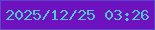 文字の大きさ：1、枠の色：5c45c7、背景の色：6e11be、文字の色：51c7d3 無料ブログパーツのブログ時計