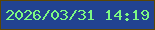 文字の大きさ：5、枠の色：5c4603、背景の色：224391、文字の色：7cf983 無料ブログパーツのブログ時計