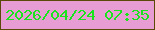 文字の大きさ：2、枠の色：5c4809、背景の色：e79cd3、文字の色：19e41d 無料ブログパーツのブログ時計