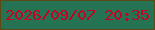 文字の大きさ：1、枠の色：5c4914、背景の色：267353、文字の色：c50124 無料ブログパーツのブログ時計
