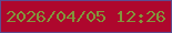 文字の大きさ：2、枠の色：5c4c90、背景の色：ae072d、文字の色：82953b 無料ブログパーツのブログ時計