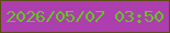 文字の大きさ：2、枠の色：5c4d12、背景の色：ac3eae、文字の色：62c81b 無料ブログパーツのブログ時計
