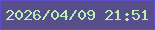 文字の大きさ：3、枠の色：5c4ecc、背景の色：594e8c、文字の色：baf0b2 無料ブログパーツのブログ時計