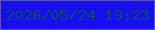 文字の大きさ：3、枠の色：5c4fcf、背景の色：180eec、文字の色：044c73 無料ブログパーツのブログ時計