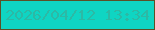 文字の大きさ：3、枠の色：5c5026、背景の色：0fd5c3、文字の色：2cb9a5 無料ブログパーツのブログ時計