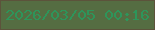 文字の大きさ：4、枠の色：5c533b、背景の色：556d42、文字の色：2e955a 無料ブログパーツのブログ時計