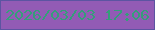 文字の大きさ：1、枠の色：5c54a2、背景の色：925bb5、文字の色：359e7a 無料ブログパーツのブログ時計