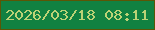 文字の大きさ：3、枠の色：5c5505、背景の色：118141、文字の色：bcd276 無料ブログパーツのブログ時計