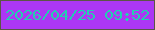 文字の大きさ：3、枠の色：5c5546、背景の色：ac37f4、文字の色：23ceb1 無料ブログパーツのブログ時計