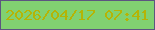 文字の大きさ：3、枠の色：5c5580、背景の色：81d171、文字の色：b5b406 無料ブログパーツのブログ時計