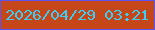 文字の大きさ：5、枠の色：5c55f1、背景の色：c44619、文字の色：3eccf5 無料ブログパーツのブログ時計