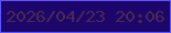 文字の大きさ：4、枠の色：5c55f7、背景の色：1c066b、文字の色：4b2951 無料ブログパーツのブログ時計