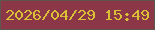 文字の大きさ：4、枠の色：5c574a、背景の色：8b3748、文字の色：d9c037 無料ブログパーツのブログ時計