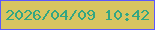 文字の大きさ：5、枠の色：5c58fe、背景の色：d8c561、文字の色：33a683 無料ブログパーツのブログ時計