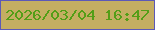文字の大きさ：2、枠の色：5c59b7、背景の色：c4ae62、文字の色：539e17 無料ブログパーツのブログ時計