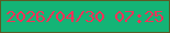 文字の大きさ：1、枠の色：5c5a26、背景の色：14b476、文字の色：f13259 無料ブログパーツのブログ時計
