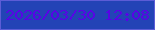 文字の大きさ：5、枠の色：5c5cd6、背景の色：2343b6、文字の色：5704e6 無料ブログパーツのブログ時計