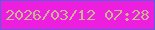 文字の大きさ：2、枠の色：5c5ddf、背景の色：ed1ede、文字の色：c8b393 無料ブログパーツのブログ時計