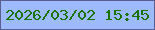文字の大きさ：3、枠の色：5c5e8f、背景の色：9dbafd、文字の色：1a7306 無料ブログパーツのブログ時計