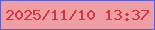 文字の大きさ：2、枠の色：5c5fcd、背景の色：ef9ea5、文字の色：d6333b 無料ブログパーツのブログ時計