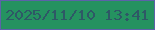 文字の大きさ：2、枠の色：5c62a9、背景の色：259260、文字の色：2e5866 無料ブログパーツのブログ時計