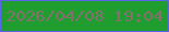 文字の大きさ：5、枠の色：5c63ec、背景の色：1f9e2f、文字の色：856f6f 無料ブログパーツのブログ時計