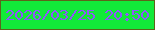 文字の大きさ：3、枠の色：5c641a、背景の色：12e939、文字の色：8e57fb 無料ブログパーツのブログ時計