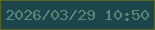 文字の大きさ：1、枠の色：5c6528、背景の色：1c464c、文字の色：5a8675 無料ブログパーツのブログ時計