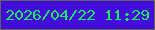 文字の大きさ：4、枠の色：5c655c、背景の色：420bda、文字の色：1dec62 無料ブログパーツのブログ時計
