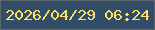 文字の大きさ：5、枠の色：5c666b、背景の色：314d68、文字の色：ffe164 無料ブログパーツのブログ時計