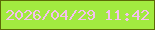 文字の大きさ：3、枠の色：5c6a07、背景の色：a2ea40、文字の色：f4c0ee 無料ブログパーツのブログ時計