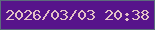 文字の大きさ：1、枠の色：5c6c7c、背景の色：57148b、文字の色：e3c1c5 無料ブログパーツのブログ時計